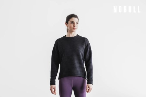 Pullover NOBULL Quilted Crew Donna Nere 5249JMO